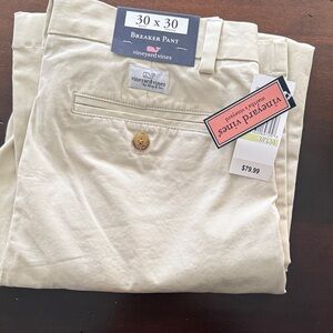 Vineyard Vines Men's Khaki Breaker Pants
